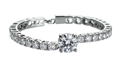 Diamond ring round cut centerpiece, diamond studded band
