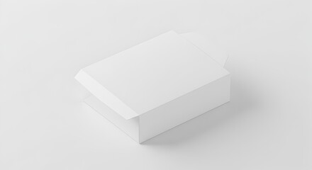 White Blank Cereal Box Style Mockup for Food Product Packaging and Branding