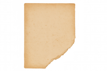 Vintage aged paper with ripped edges, antique parchment texture background, old blank grunge surface