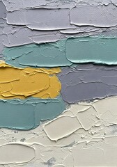 Abstract art with calming pastel hues in a textured oil paint style offers a peaceful vibe for design projects and modern aesthetic backgrounds