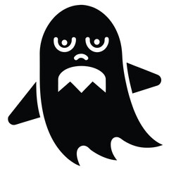 Funny cartoon zombie monster face vector illustration with a friendly smile, perfect for a Halloween icon design