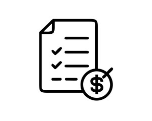Financial checklist representing expense tracking
