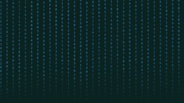 Blue Numeric Pixels WebGL Effect Animation