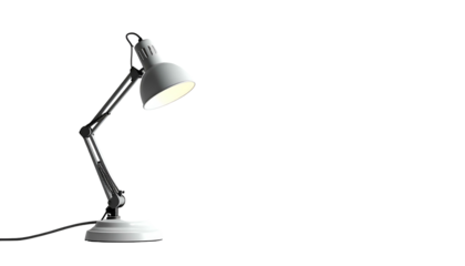 Articulated lamp illuminates in darkness