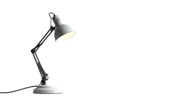 Articulated lamp illuminates in darkness