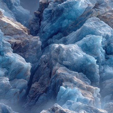 Seamless texture Icy glaciers reflecting light subtly across their surfaces stunning for cold regions