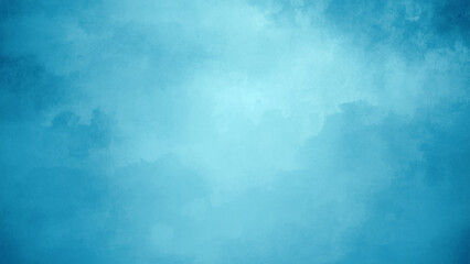 Soft abstract blue watercolor texture background with smooth gradient blending light and dark tones. Cloudy and dreamy with subtle variations, and  a calm, tranquil, and minimal artistic feel.  