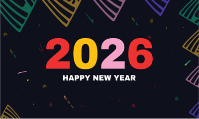 Happy New Year 2026 creative background