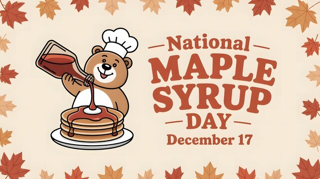 Celebrate the sweetness of National Maple Syrup Day with golden maple syrup, pancakes, waffles, desserts, and breakfast ideas on December 17. - Powered by Adobe