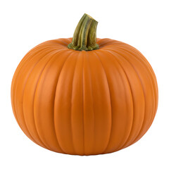 Obraz premium Isolated orange pumpkin for halloween autumn harvest season thanksgiving fall decoration and cooking ingredient