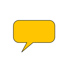Yellow Speech Bubble: Minimalist Communication Icon