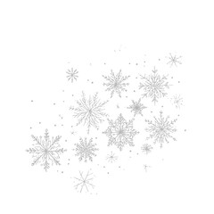 Elegant arrangement of delicate snowflakes in varying sizes and intricate patterns on a white backdrop vector illustration