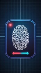 Fingerprint scan biometric security access authentication technology digital identity concept