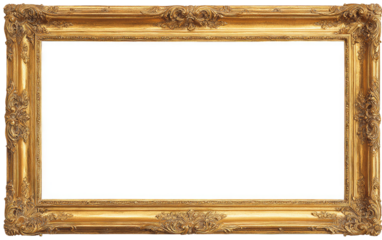 Gold ornate picture frame (1)