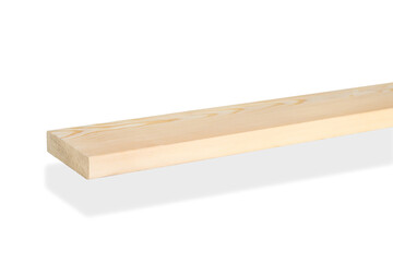 Wood plank timber board isolated on white