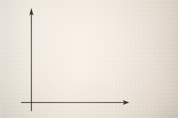 Minimalist graph paper background with X and Y axis arrows for science or math template, mockup, or educational design concept poster. Ai generative