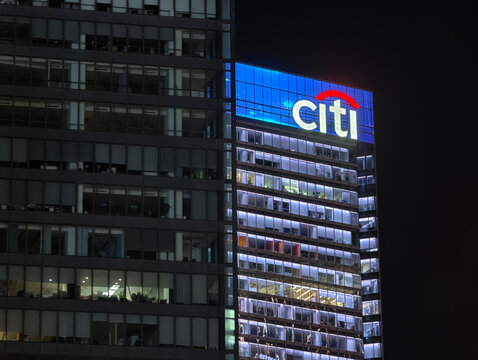 Shanghai,China-Sep.21st 2025: citibank company office building