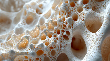 Microscopic view reveals structure of porous bone Generative AI