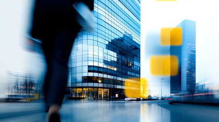 Modern business life in motion