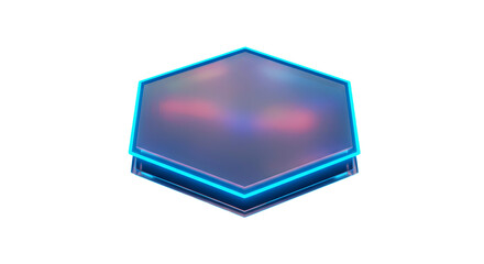 Hexagonal shape with illuminated outline