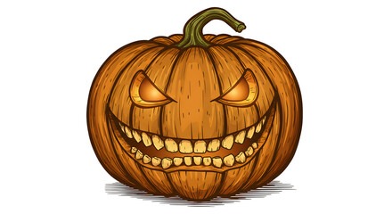 Jack o lantern halloween illustration