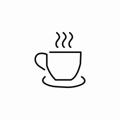 steaming hot cup icon sign vector