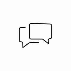 Naklejka premium two speech bubbles icon sign vector