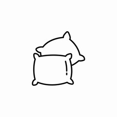 two stacked pillows icon sign vector