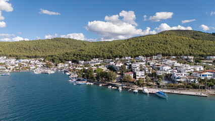 Aerial View of Güvercinlik Village, Bodrum, Turkey with Stunning Landscape