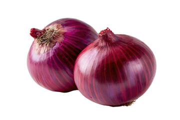 Two vibrant red onions, close-up