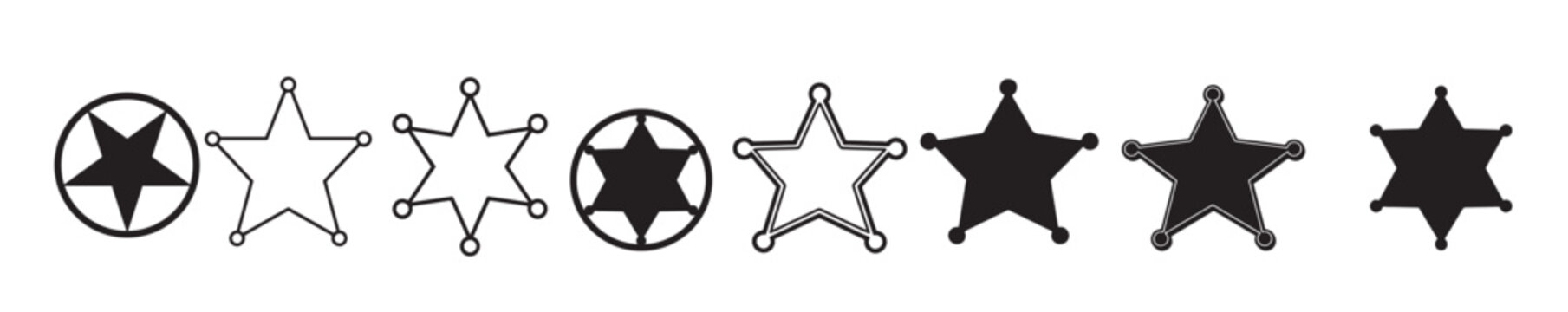  sheriff star silhouette white background