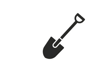 Shovel illustration on transparent background