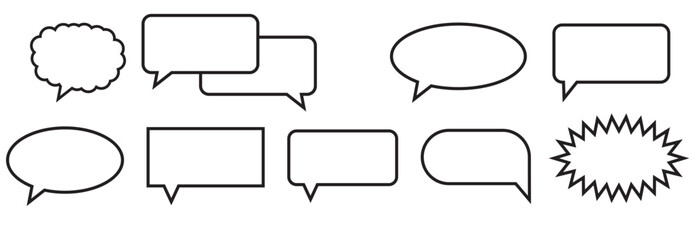 Obraz premium set of comic speech bubbles