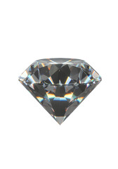Sparkling diamond gemstone isolated transparent background