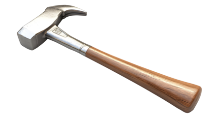 Classic claw hammer design for construction and carpentry tools