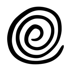 Black Swirl Pattern on White Background