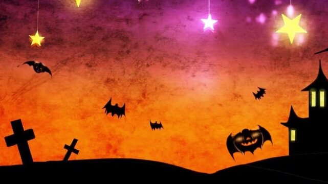 ハロウィンをイメージしたパーティー背景動画