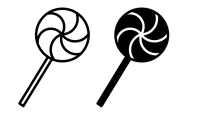 lollipop set icon isolated on white background