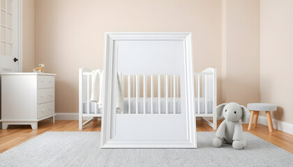 Nursery decor inspiration modern home interior design cozy environment wide angle view