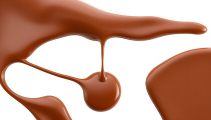 Dripping chocolate action kitchen food photography clean environment close-up view