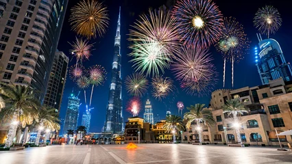 Bilder mit Rahmen Burj Khalifa Feuerwerk am Burj Khalifa Dubai  © wahyudi