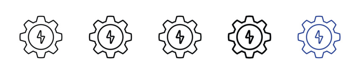 Energy setting icon set outline multiple icon vector illustrator concept