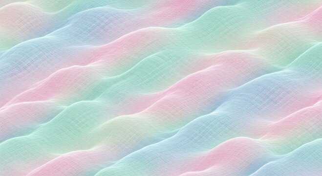 Soft pastel waves of color in abstract flowing texture for background design.