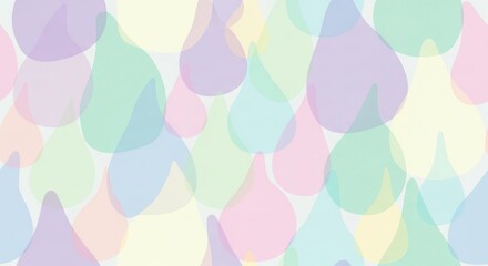 Pastel colored drops overlap in a seamless pattern.