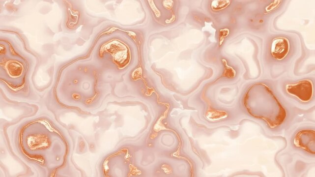 Abstract swirling patterns of rose gold and cream, resembling marble or agate textures.