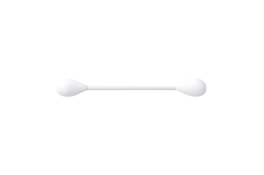 Cotton Swab on Black Background White Tool