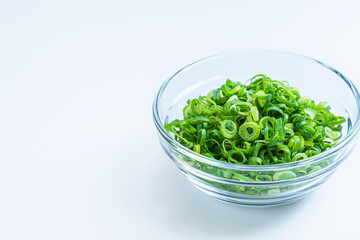 刻みねぎ 白背景