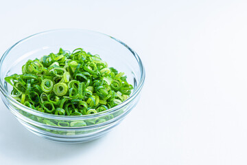 刻みねぎ 白背景