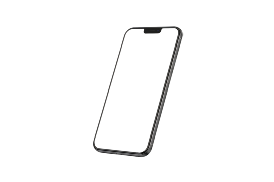 Modern smartphone isolated on black background mockup