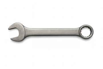 Combination wrench tool representing repair, maintenance, and handyman services on transparent background